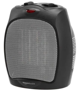 Amazon Basics 1500W Ceramic Personal Heater with Adjustable Thermostat, Black - Picture 1 of 6