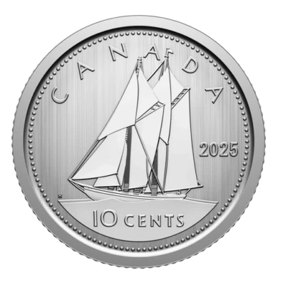 2025 Canada 10 cent Dime Specimen w King Charles obverse - coin only: from set - Image 1 of 2