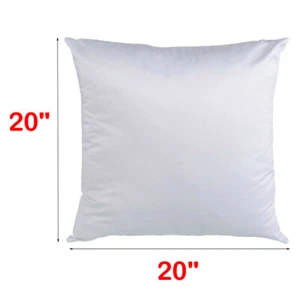 1PC White Sublimation Blank Pillow Case Cushion Cover DIY Printed Gift 20" x 20" - Picture 1 of 9