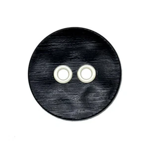 LARGE BLACK WOOD EFFECT 2 HOLE EYELET BUTTONS 23mm 28mm and 37mm - Picture 1 of 3