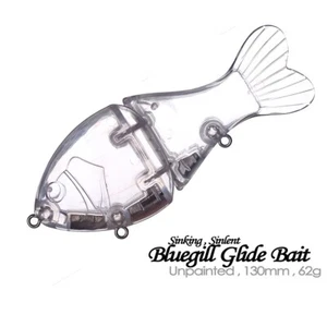 5PCS 13CM 62G Sinking Glide Bait Swimbait Unpainted Bait Blank Fishing Lure - Picture 1 of 13