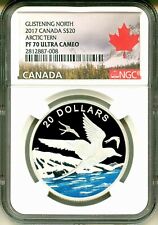 2017 Canada $20 Glistening North Arctic Tern Diamond Glitter NGC PF70 UC COA OGP