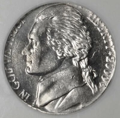 2000 D NGC MS63 Struck On A 3.4 Gram Foreign Planchet Nickel Mint Error Rare - Image 1 of 4