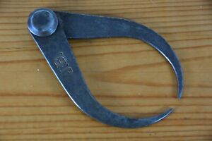 Vintage Outside Callipers Curved Leg Steel 3" Craft Potter Sculptor Firm Joint