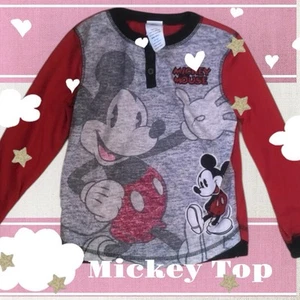 Disney Mickey Mouse Kids Small Fleece “Flame Resistance”PJ's Top  Kids 6/7 - Picture 1 of 7