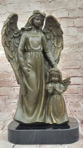 Escultura de bronce de ángel espiritual protector para niños de Moreau Christian Decor - Imagen 1 de 10
