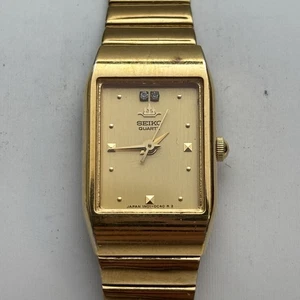 Neo Vintage Damen Seiko 1N01-5A10 goldfarbene Diamant Quarz Uhr - neue Batterie - Bild 1 von 6