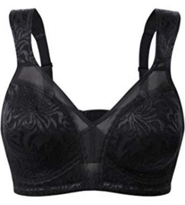 NUEVO Sujetador Underscore 40C Confort Correa Encaje Sin Alambres Cierre Trasero 350 Negro #90239 Foto 1 de 4