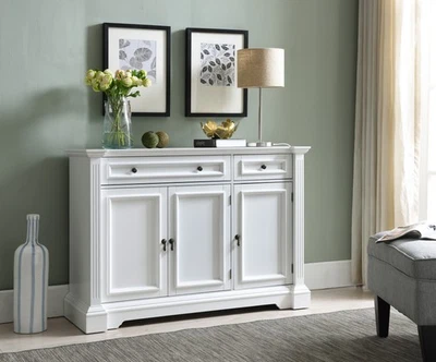 Mueble marca Kings - Mesa consola armario buffet madera acabado blanco Foto 1 de 4