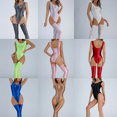 Fashion Bodysuit Male Elasticity Slips High Cut High Elasticity Leotard Jumpsuit - Image 1 of 4