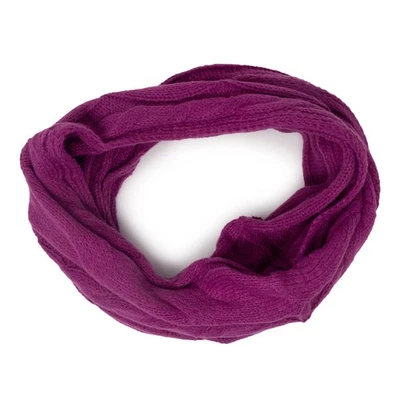 Sciarpa ad anello ciclamino da uomo donna invernale scaldacollo a maglia morbido - Immagine 1 di 2