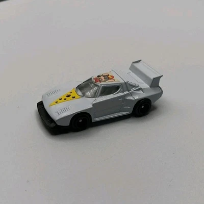 Chuck E Cheese Diecast Lamborghini Estilo Coche Blanco Queso Portabrocas Cabeza Escala 1/64 Foto 1 de 4