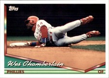 1994 Topps SPANISH BILINGUAL #419 Wes Chamberlain PHILADELPHIA PHILLIES