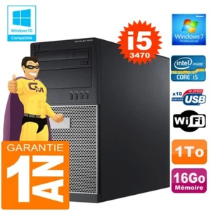 PC Tour DELL 7010 Core I5-3470 Ram 16Go Disque 1 To Graveur DVD Wifi W7 - Photo 1/1