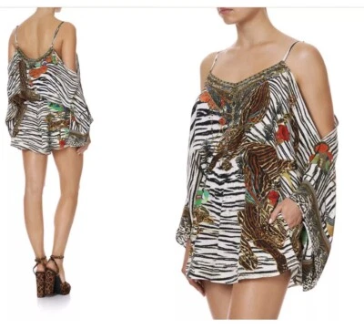 Mono Camilla Talla M Conflicto Cósmico Caída Bolsillo en el Hombro Mameluco de Seda Foto 1 de 4