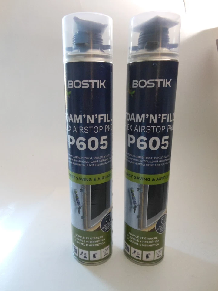 Lot de 2 Mousse polyuréthane / Mousse expansive / Mousse PU BOSTIK FLEXIBLE P605 - Photo 1/4