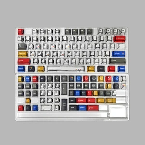 PBT Comic Style Keycaps Cherry Profile Complete Set 136 Keys Keycaps Suitabl _yi - Afbeelding 1 van 15