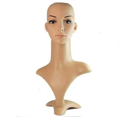 Mannequin Display Plastic Female Swan Neck Face