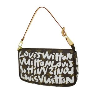 LOUIS VUITTON Pochette Accessoires Hand Bag Monogram Graffiti M92192 55RH497