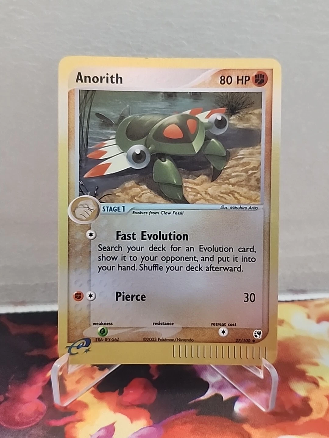 Pokemon TCG - Anorith 27/100 - Sandstorm Reverse Holo Uncommon 2003 NM✨️