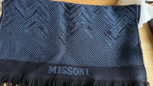 Missoni Chevron Chevron Zigzag, Knit Scarf Made In Italy - Picture 1 of 7