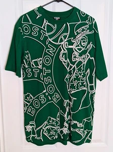 UNK NBA Boston Celtics Basketball Graphic Print Short Sleeve T-Shirt Mens Large - Picture 1 of 6
