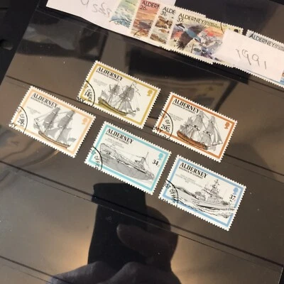 Alderney Stamps USED 1990 Royal Navy Ships  See Photos - Image 1 of 3