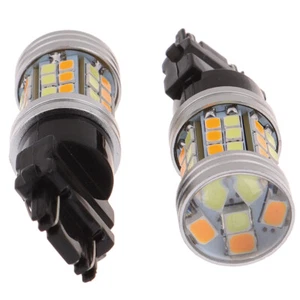 2Pcs 3157 LED Amber White Rear Turn Signal Parking High Power Light Bulbs:0Y _yi - Picture 1 of 12
