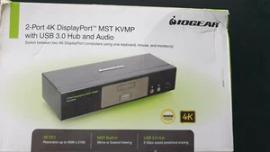 NEW IOGEAR GCS1932M 2-Port 4K DisplayPort KVMP Switch w/ Cables - Picture 1 of 5