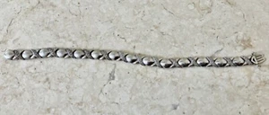 Vintage Sterling Silver Hugs and Kisses XOXO Bracelet 7.5" long - Picture 1 of 5