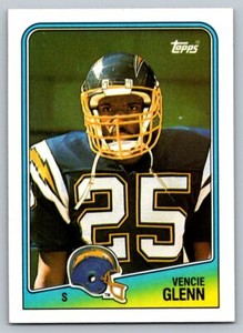 Vencie Glenn Topps 1988 214 San Diego Chargers   RC