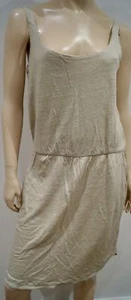 Vestido informal de verano CYNTHIA ROWLEY beige 100 % lino cuello redondo sin mangas M - Imagen 1 de 5