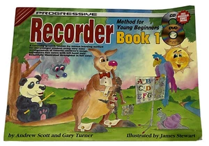 Progressive recorder method for beginners book 1 + CD DVD learn how to play - Picture 1 of 8