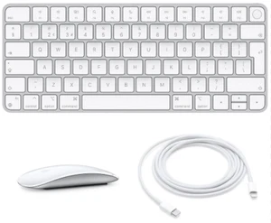 Apple Magic Keyboard with Touch ID A2449 GEN Magic Mouse 2+ Cable Genuine NEW - Picture 1 of 13