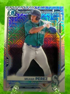 Milkar Perez (RC) - 2021 Bowman Chrome Prospects #BCP-215 Seattle Mariners - Bild 1 von 11