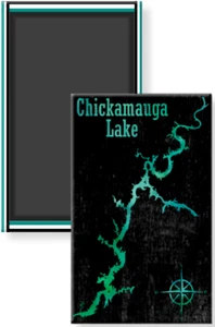 Chickamauga Lake Tennessee Bass Fishing Fridge Refrigerator Magnet 2 x 3 Rigid - Picture 1 of 3