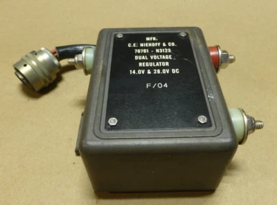 NIEHOFF N3123 DUAL VOLTAGE REGULATOR USGI MILITARY 14 & 28 VDC 6110-01-458-1006 - Image 1 of 4