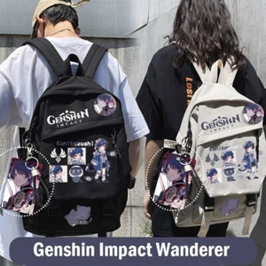 Anime Genshin Impact Wanderer Cosplay Mochila Escolar Bolso para Laptop Bolso de Hombro - Imagen 1 de 7