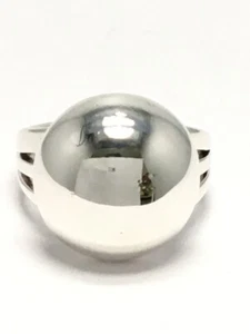 .925 Silver Large Bead Style Ring Size 5 (AP2030525) - Picture 1 of 4
