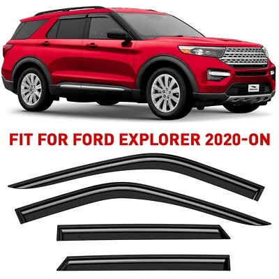 Deflectores de ventana lateral protectores de lluvia para Ford Explorer 2020-2025 irrompibles Foto 1 de 4