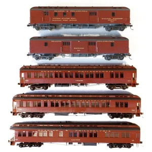 HO 5-Wagen Personen Set "selbstbetrieben" Pro-Paint, Messing, beschriftet R&P - Bild 1 von 12