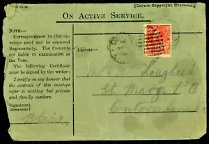 CANADA 124 USATO SU WWI SERVICE COVER A S. MARYS, ONTARIO CAT $40 - Foto 1 di 2