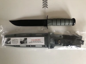 KA-BAR 7" Fixed Smooth Edge Blade Full Size Knife w/ Sheath - Foliage Green - Picture 1 of 4