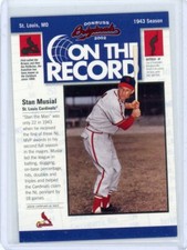 stan musial 2002 donruss originals on the record 590/800 cardinals
