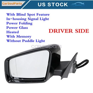 New Black Left Driver Mirror With Blind Spot For Mercedes CLA250 CLA45 2014-18 - Picture 1 of 12