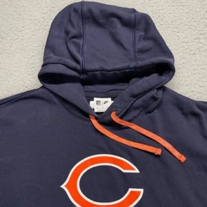 Nike Chicago Bears On-Field Hoodie Pullover Sweatshirt Men 2XL Navy Orange NFL - Picture 1 of 14