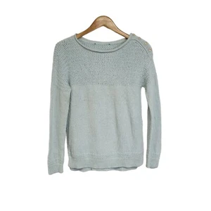 Loro Piana Light Blue Cotton Cashmere Blend Roll Neck Pullover Sweater - Picture 1 of 9