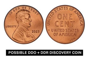 2025-D Lincoln Cent DDO + DDR Possible Discovery Coin Strong Doubling - Picture 1 of 23