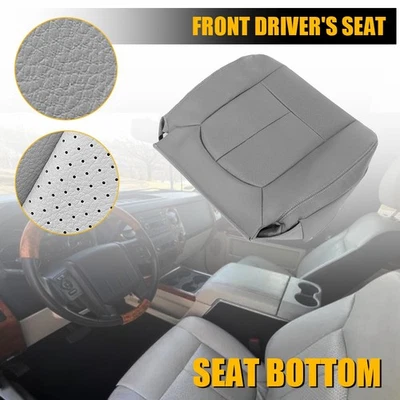 Cubierta de asiento perforada inferior gris EJ para Ford F250 F350 F450 F550 2011-16 Foto 1 de 4