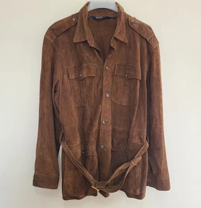 Chaqueta gabardina Lauren Ralph Lauren para mujer talla L marrón tostado con cinturón - Imagen 1 de 12